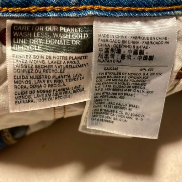 Levi’s Premium- 501 S High Rise Skinny Distressed Raw Hem Big E Jeans- Size 26 - Picture 10 of 16